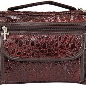 Alligator-Embossed Genuine Leather Bible Cover